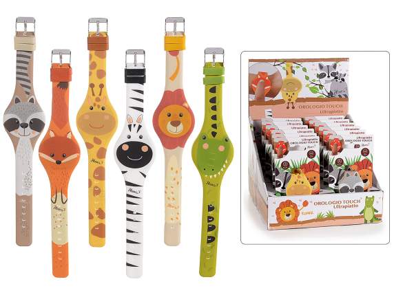 Kids Animal silicone digital watch in 12 oclock display